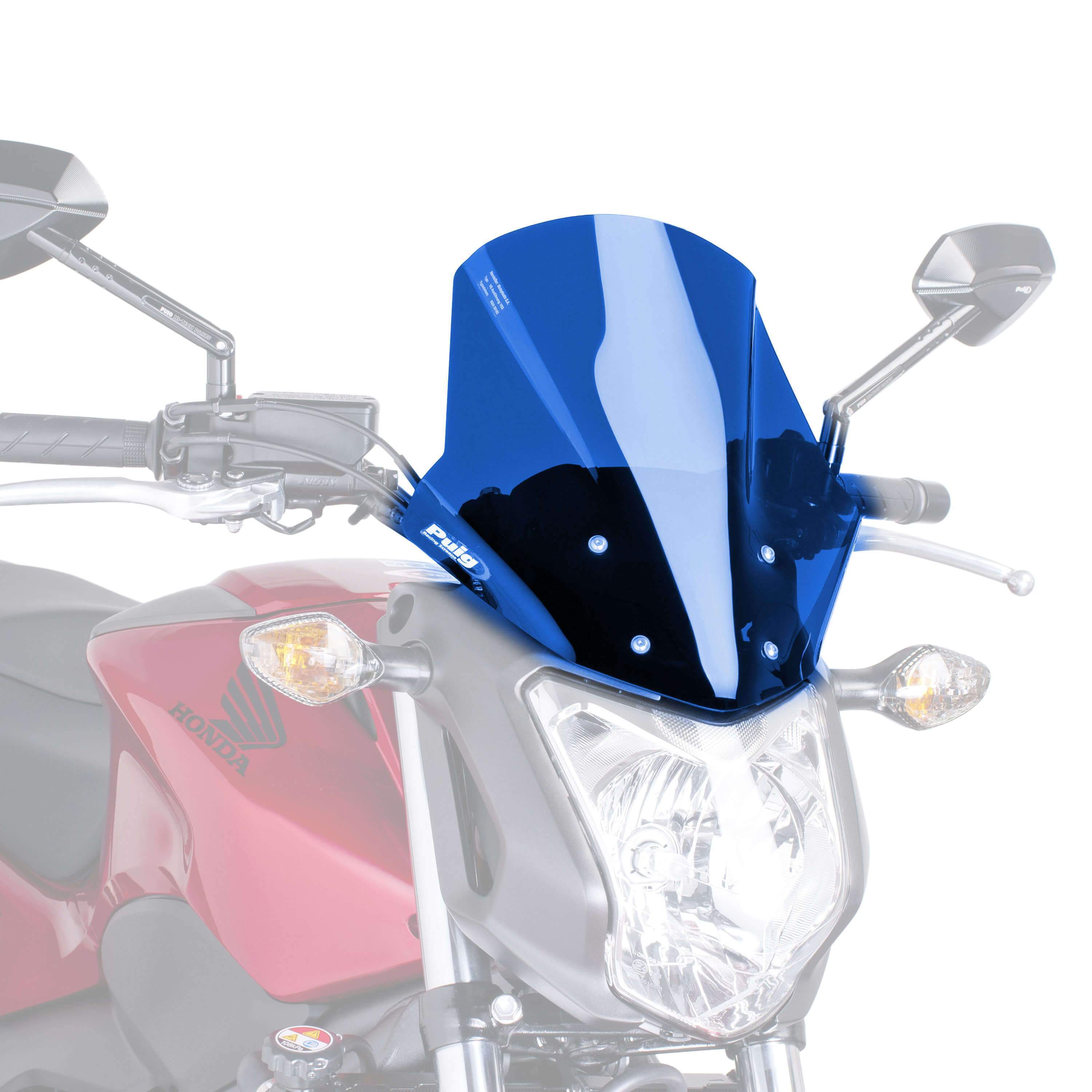 Puig Racing Screen | Blue | Honda NC 750 S 2014>2020-M5991A-Screens-Pyramid Motorcycle Accessories