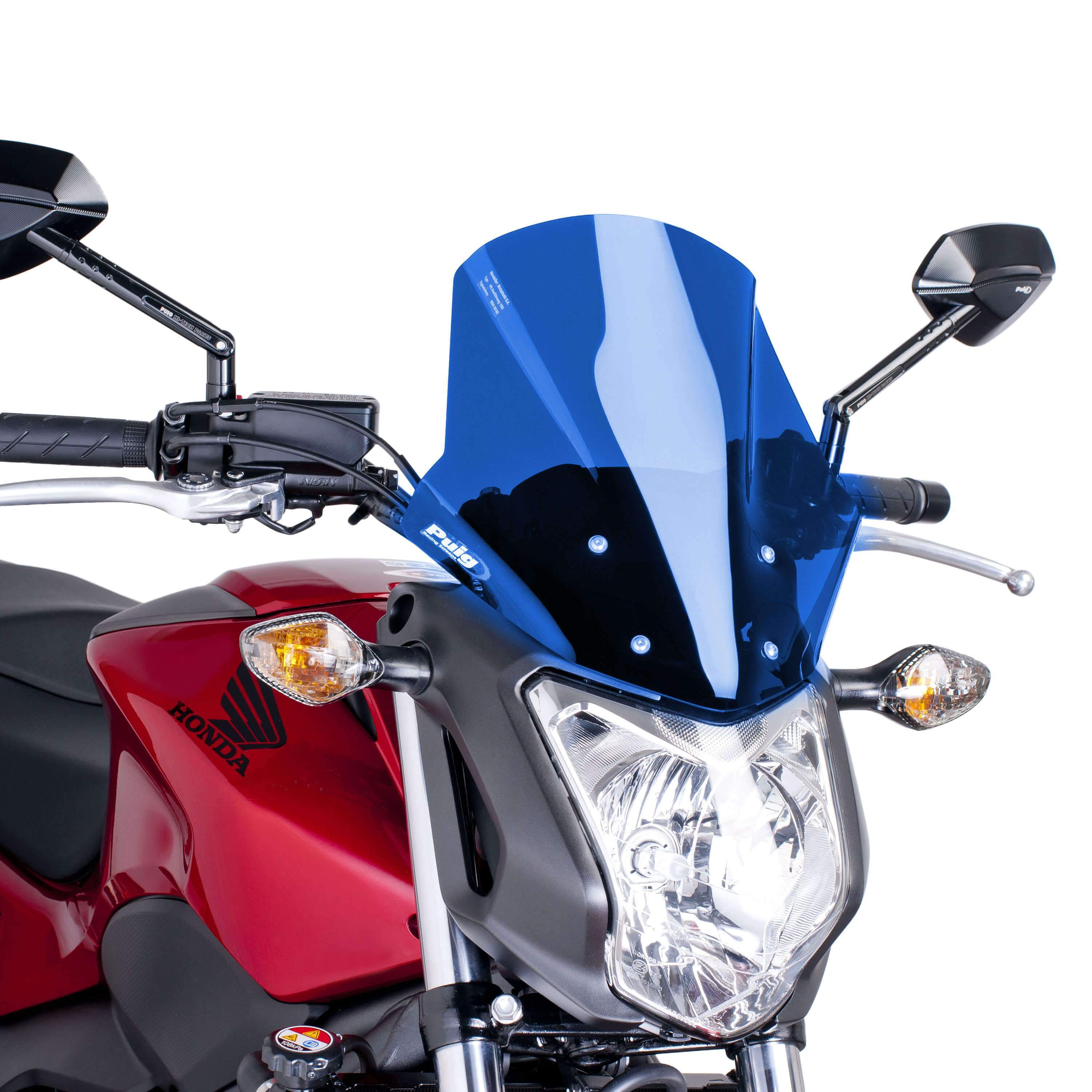 Puig Racing Screen | Blue | Honda NC 750 S 2014>2020-M5991A-Screens-Pyramid Motorcycle Accessories