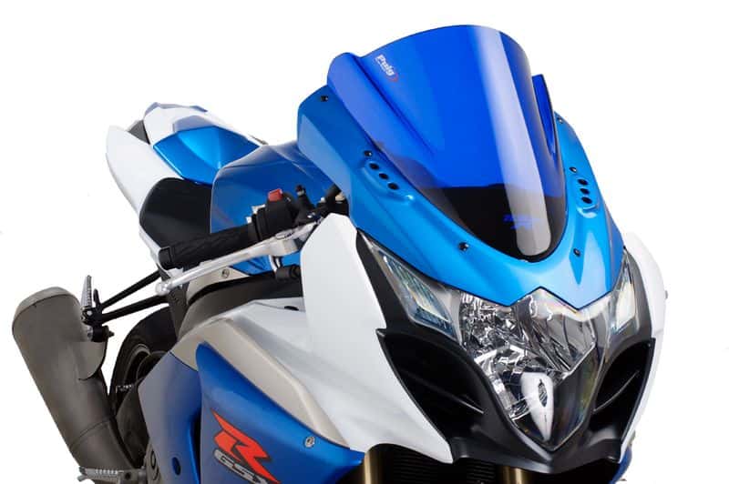 Puig Racing Screen | Blue | Suzuki GSX-R1000 2009>2016-M4933A-Screens-Pyramid Motorcycle Accessories