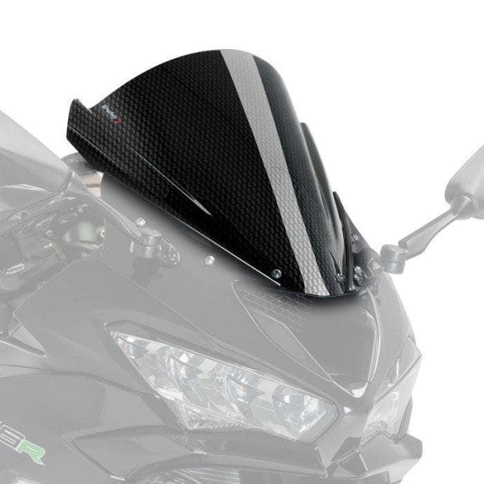 Puig Racing Screen | Carbon Look | Kawasaki Ninja ZX-6R 2009>2023-Screens-Pyramid Motorcycle Accessories