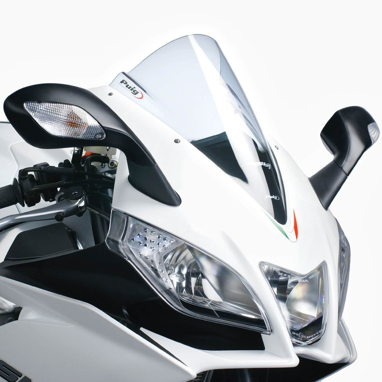 Puig Racing Screen | Clear | Aprilia RSV4 R 2013>2014-Screens-Pyramid Motorcycle Accessories