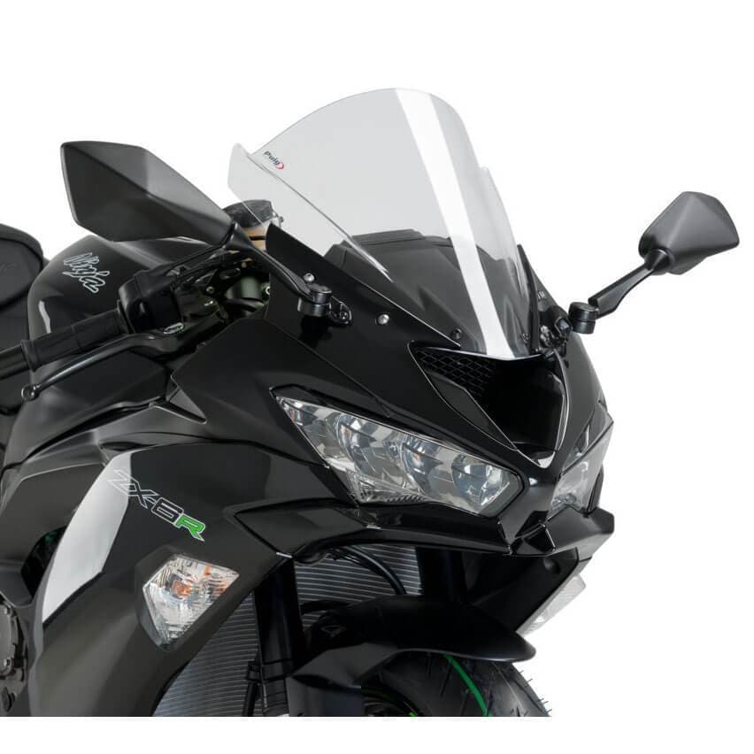 Puig Racing Screen | Clear | Kawasaki ZX6-R 636 2013>2017-M3177W-Screens-Pyramid Motorcycle Accessories