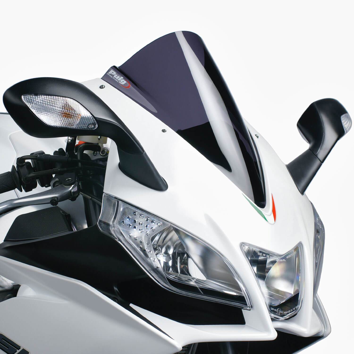 Puig Racing Screen | Dark Smoke | Aprilia RSV4 Factory 2009>2014-Screens-Pyramid Motorcycle Accessories