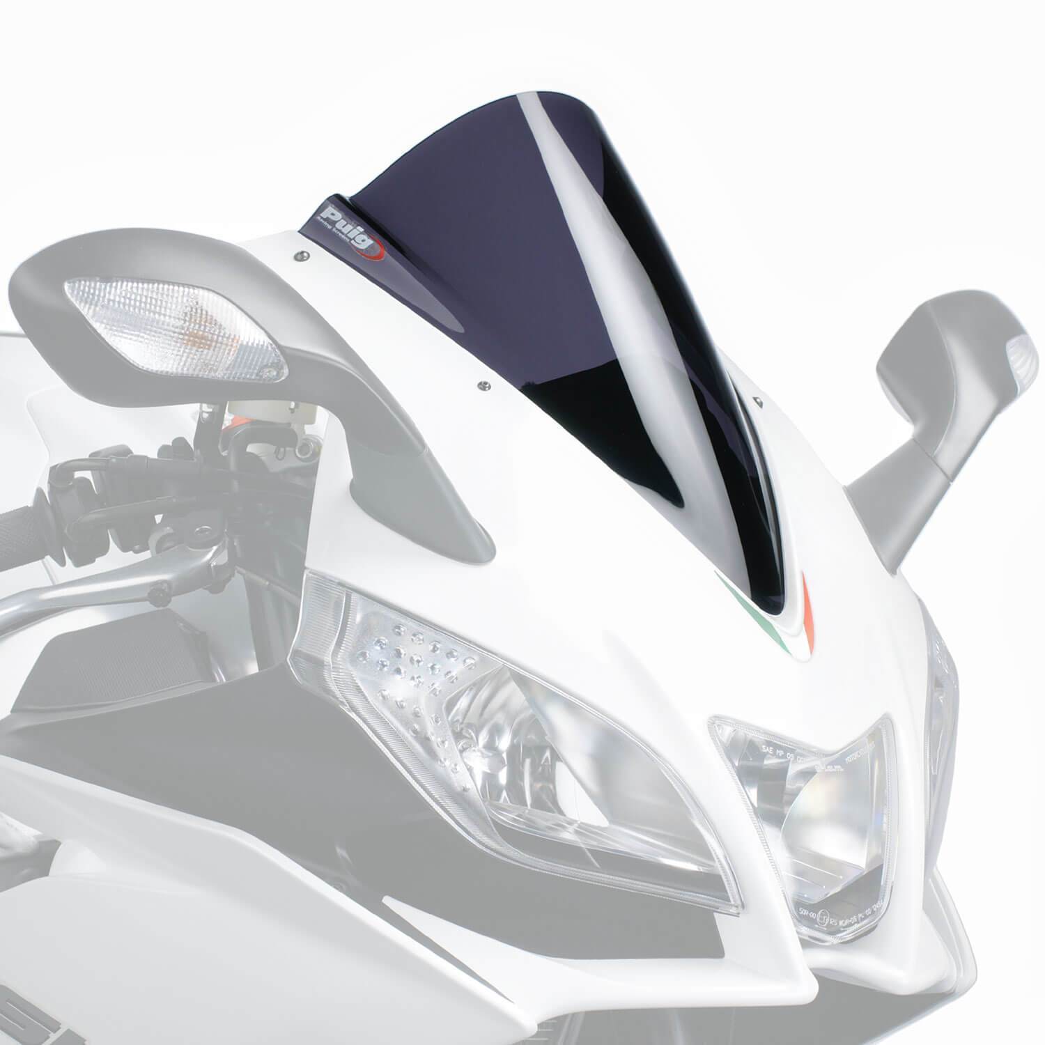 Puig Racing Screen | Dark Smoke | Aprilia RSV4 Factory 2009>2014-Screens-Pyramid Motorcycle Accessories