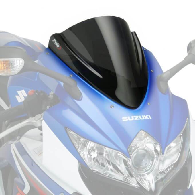 Puig Racing Screen | Dark Smoke | Suzuki GSX-R750 2008>2010-M4629F-Screens-Pyramid Motorcycle Accessories