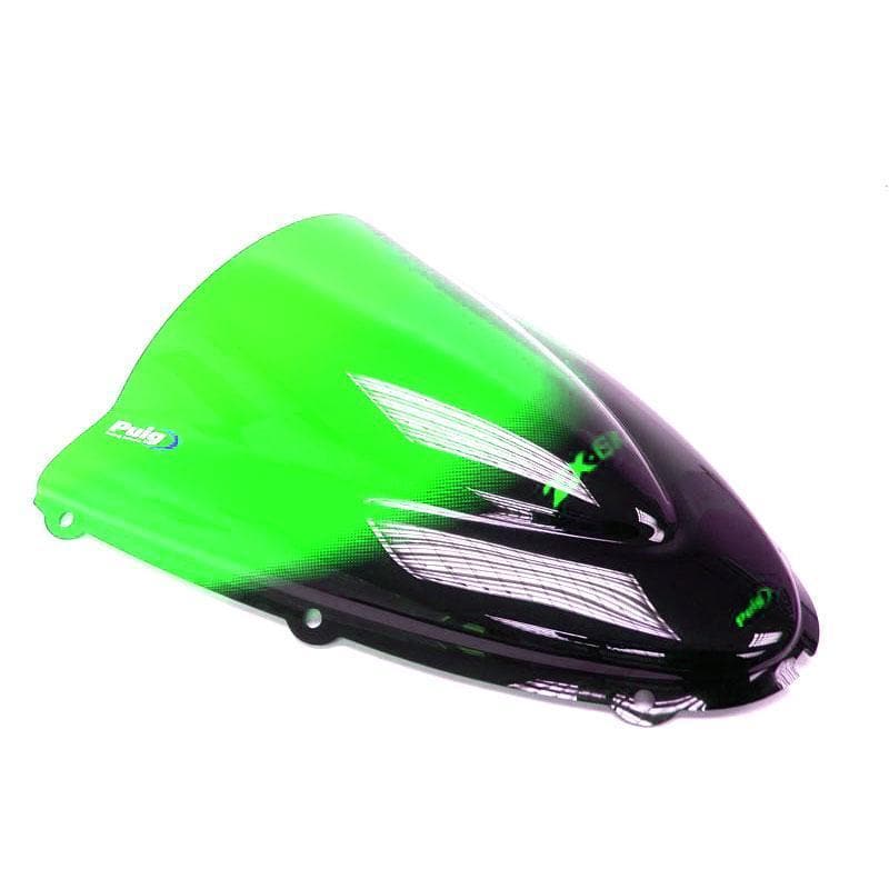 Puig Racing Screen | Green | Kawasaki Ninja ZX-6R 2005>2008-Screens-Pyramid Motorcycle Accessories