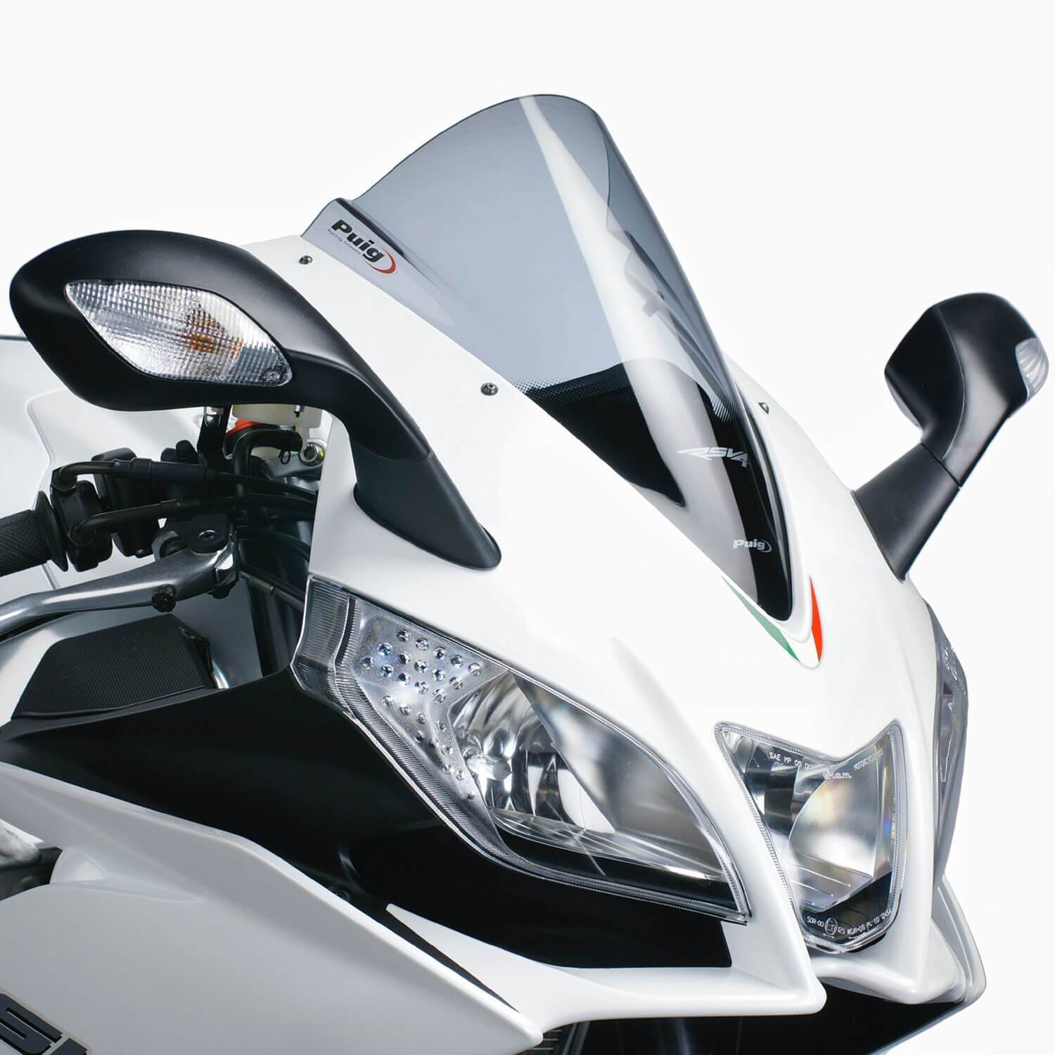 Puig Racing Screen | Light Smoke | Aprilia RSV4 Factory 2009>2014-Screens-Pyramid Motorcycle Accessories