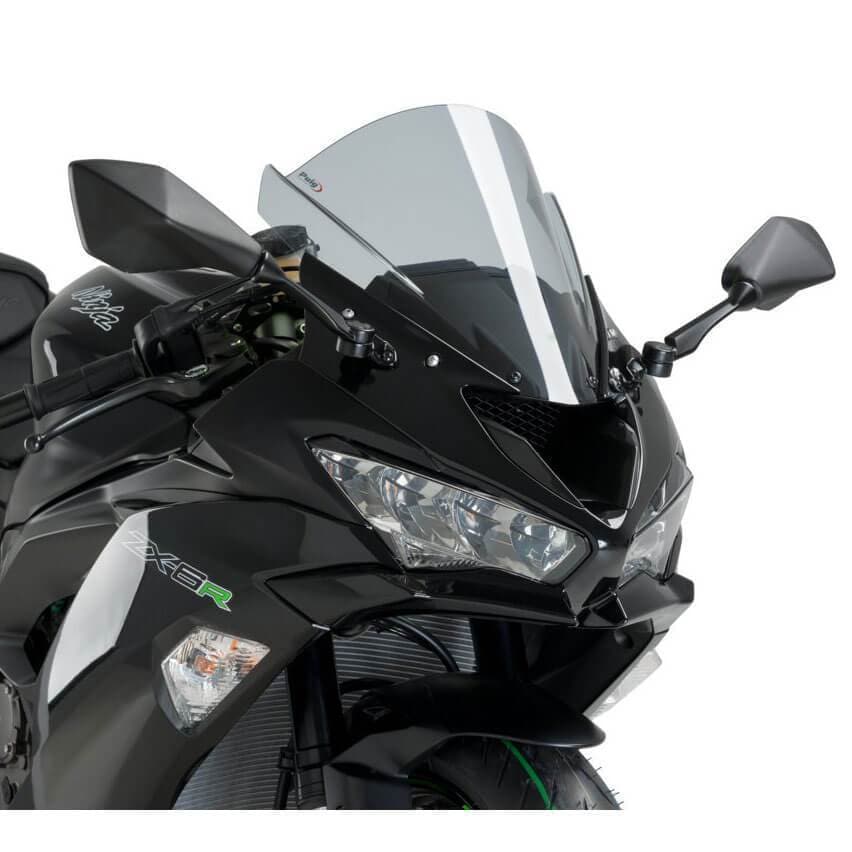 Puig Racing Screen | Light Smoke | Kawasaki ZX6-R 636 2013>2017-M3177H-Screens-Pyramid Motorcycle Accessories