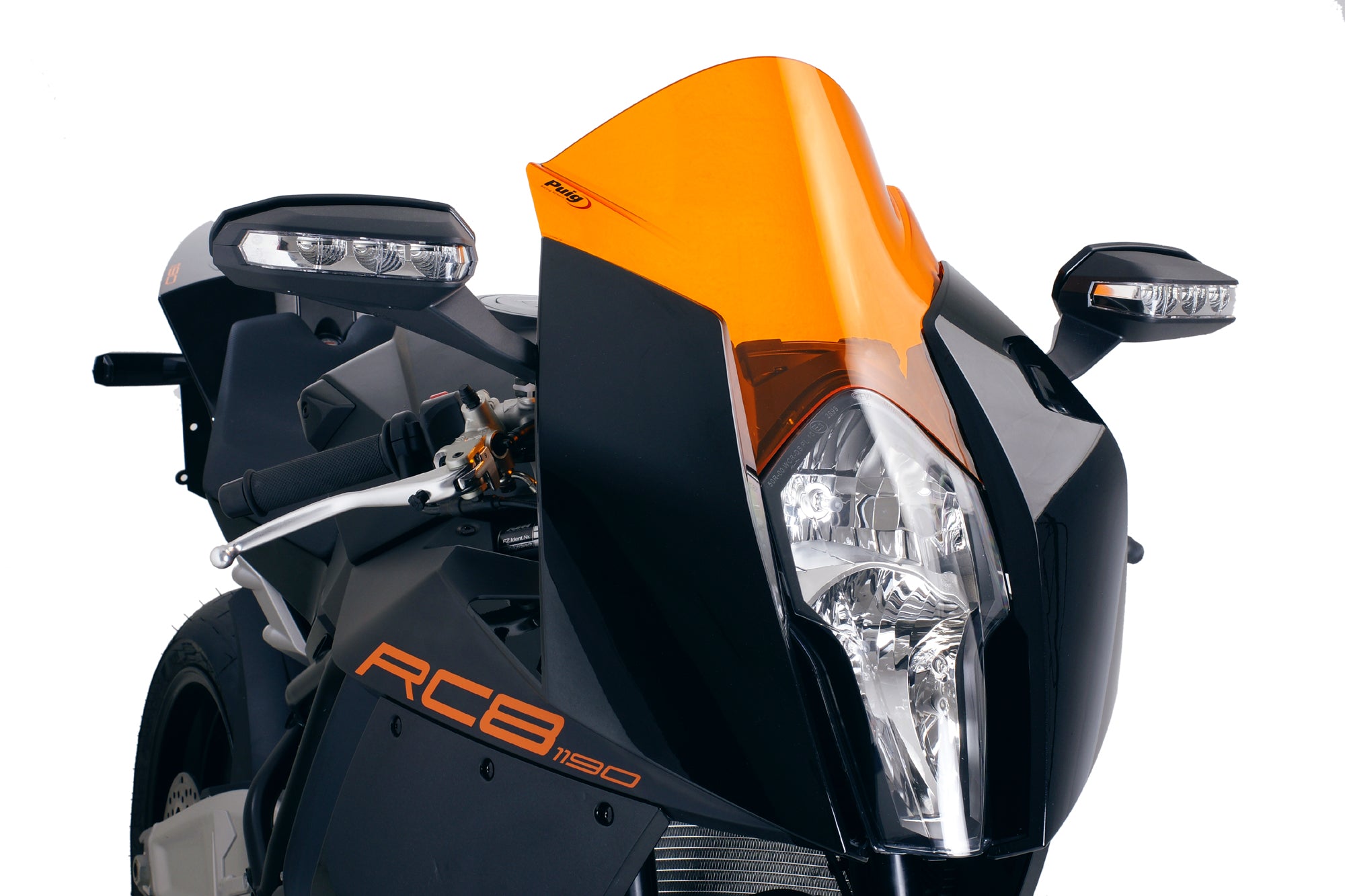 Puig Racing Screen | Orange | KTM 1190 RC8/R 2008>2015-Screens-Pyramid Motorcycle Accessories