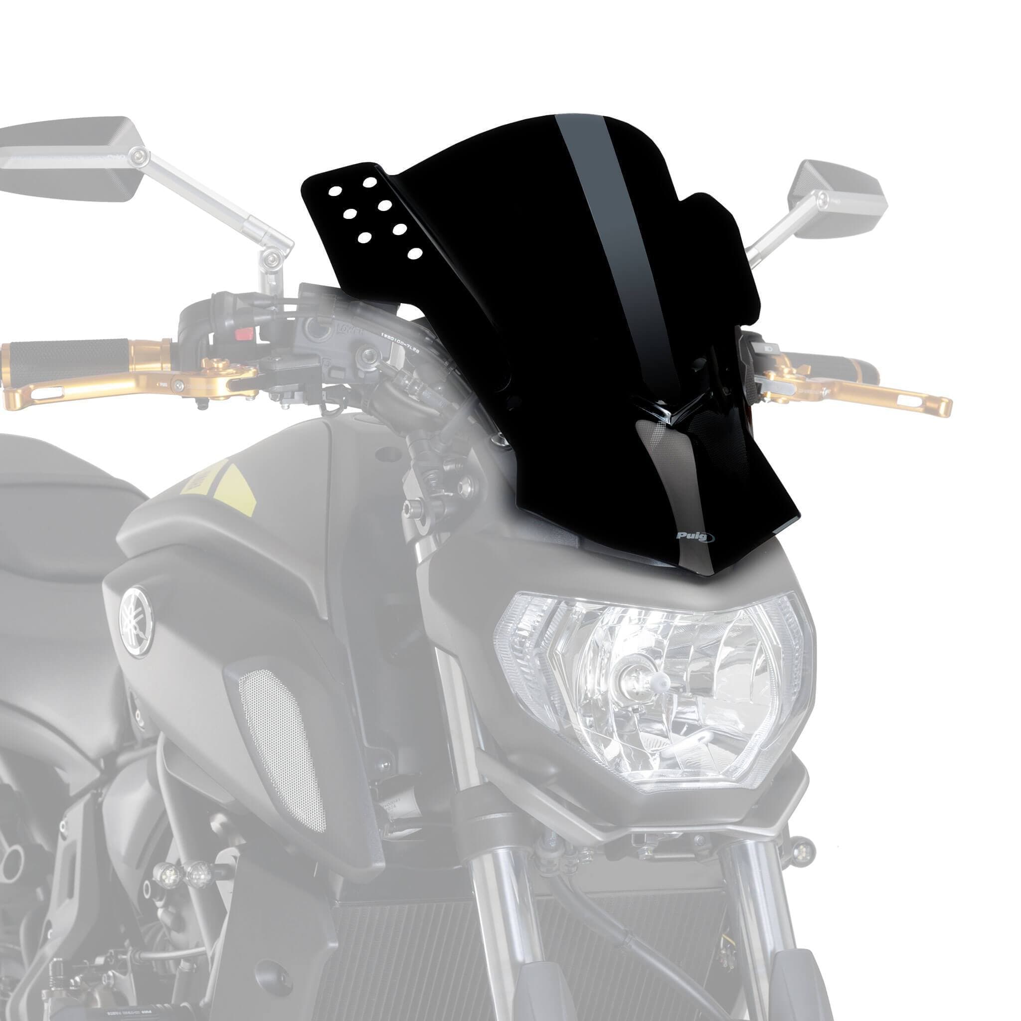 Puig Rafale Screen | Black (Opaque) | Suzuki SV650 2003>2006-Screens-Pyramid Motorcycle Accessories