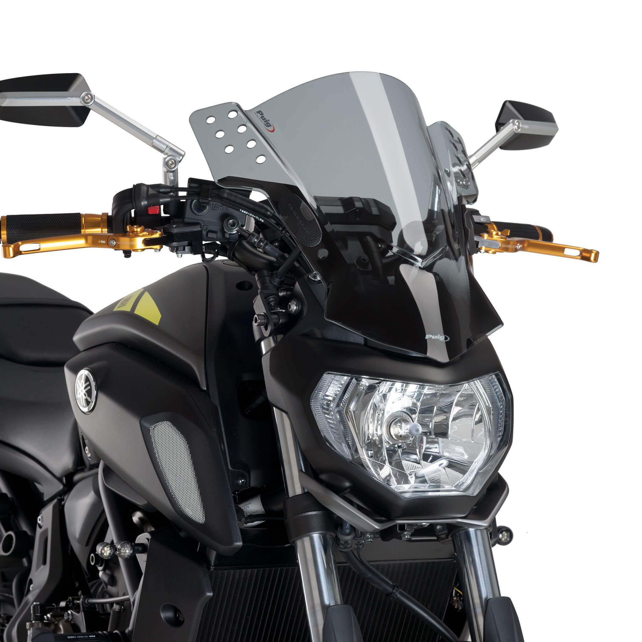 Puig Rafale Screen | Light Smoke | Aprilia Shiver 900 2017>2020-Screens-Pyramid Motorcycle Accessories