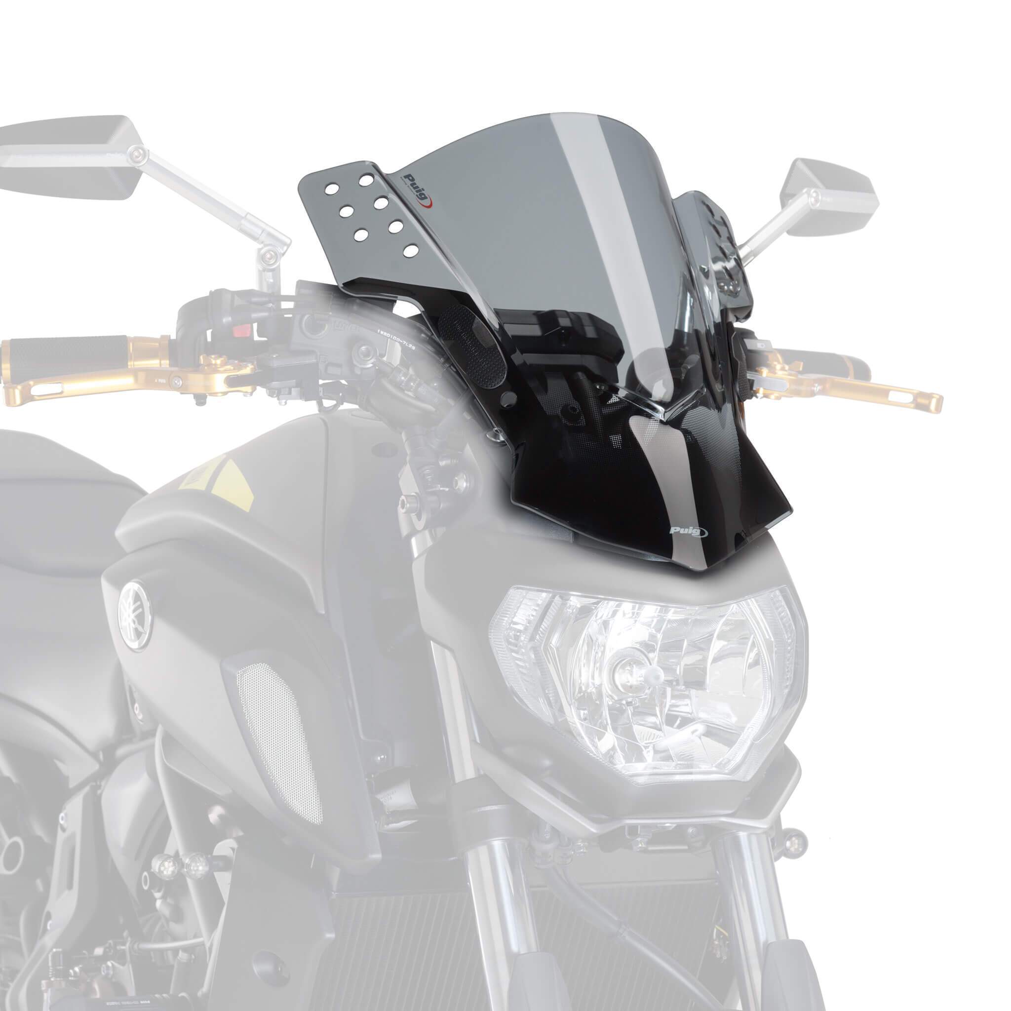 Puig Rafale Screen | Light Smoke | Aprilia Shiver 900 2017>2020-Screens-Pyramid Motorcycle Accessories