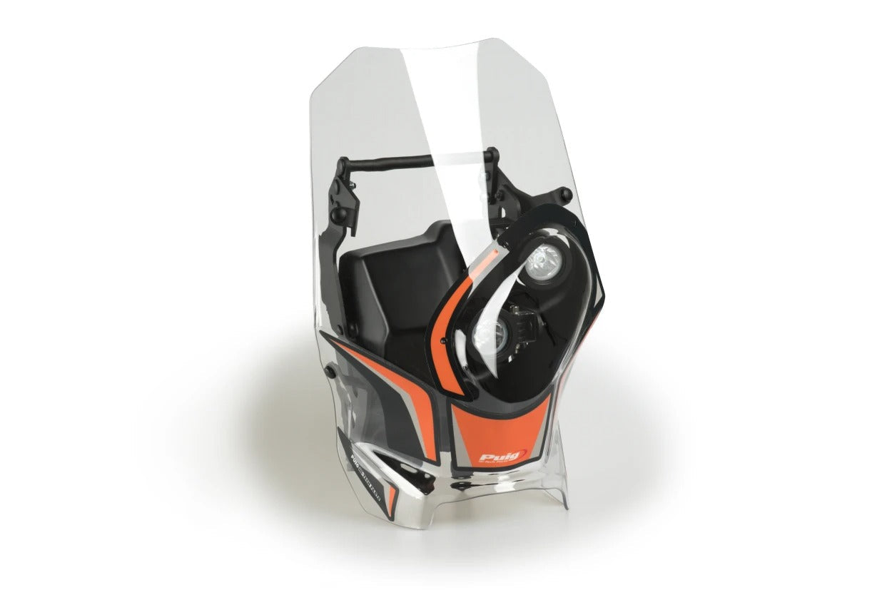 Puig Rally Semi Fairing | Clear | KTM 450 EXC 2005>2021-Adaptors-Pyramid Motorcycle Accessories