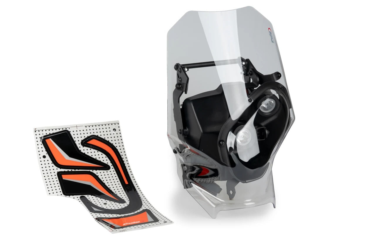 Puig Rally Semi Fairing | Clear | KTM 450 EXC 2005>2021-Adaptors-Pyramid Motorcycle Accessories