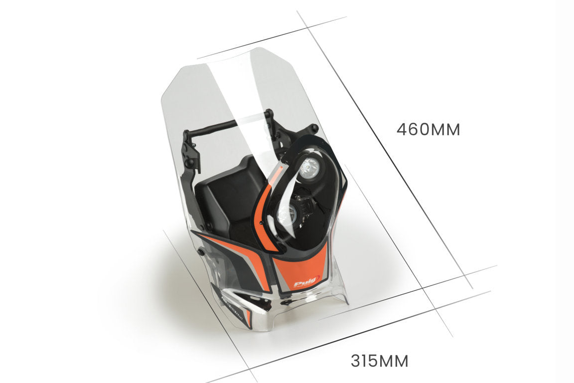 Puig Rally Semifairing | Clear | KTM 350 EXC-F 2005>2023-Screens-Pyramid Motorcycle Accessories