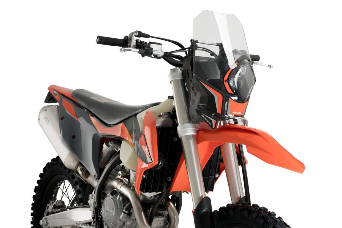 Puig Rally Semifairing | Clear | KTM 350 EXC-F 2005>2023-Screens-Pyramid Motorcycle Accessories