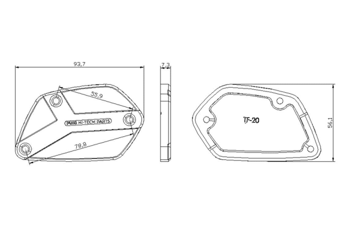 Puig Rear Brake Fluid Reservoir Cover | Black | BMW R nineT 2015>2024 -  Shop name