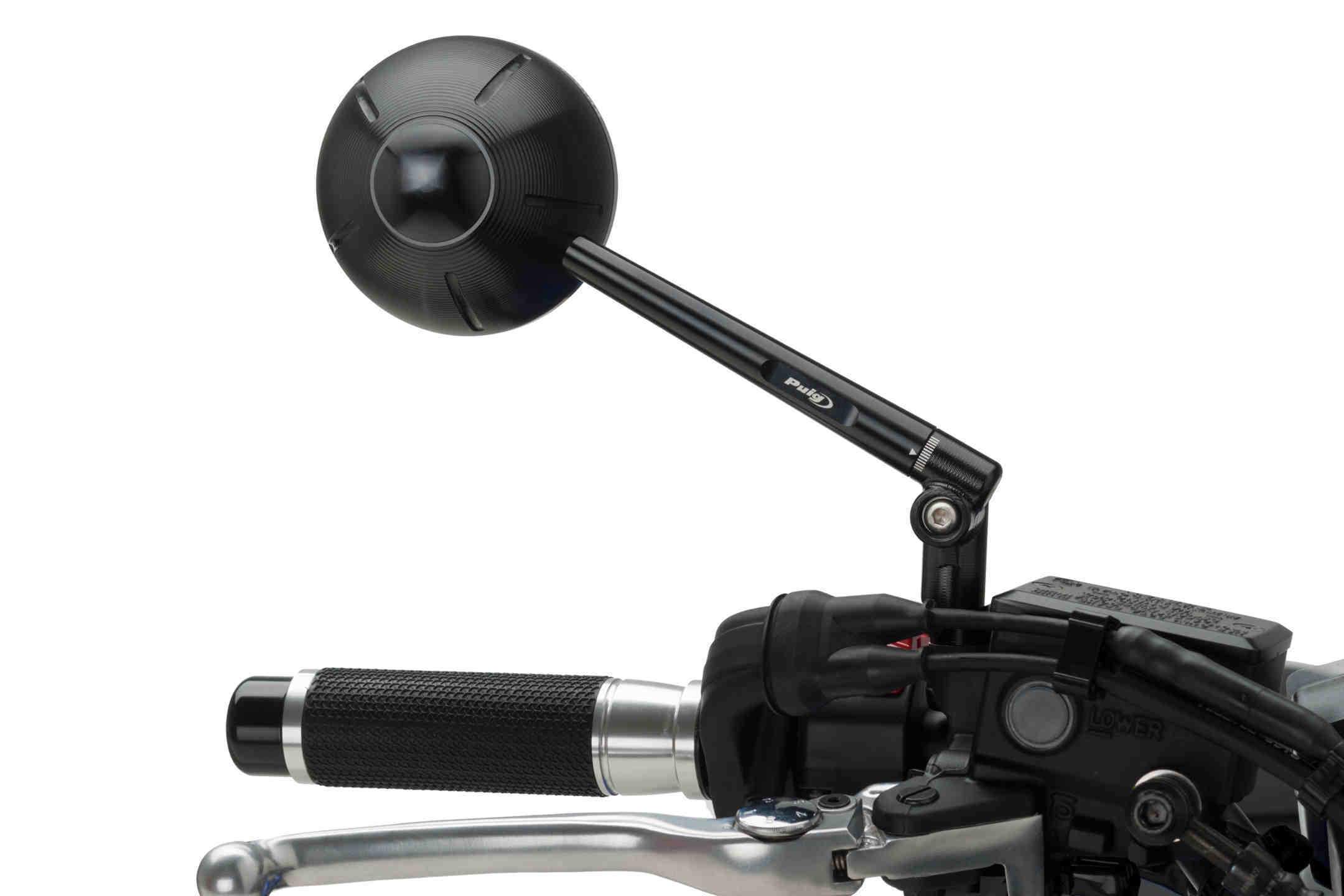 Puig Retro Mirror Right - M10 Fitment | Black -  Shop name