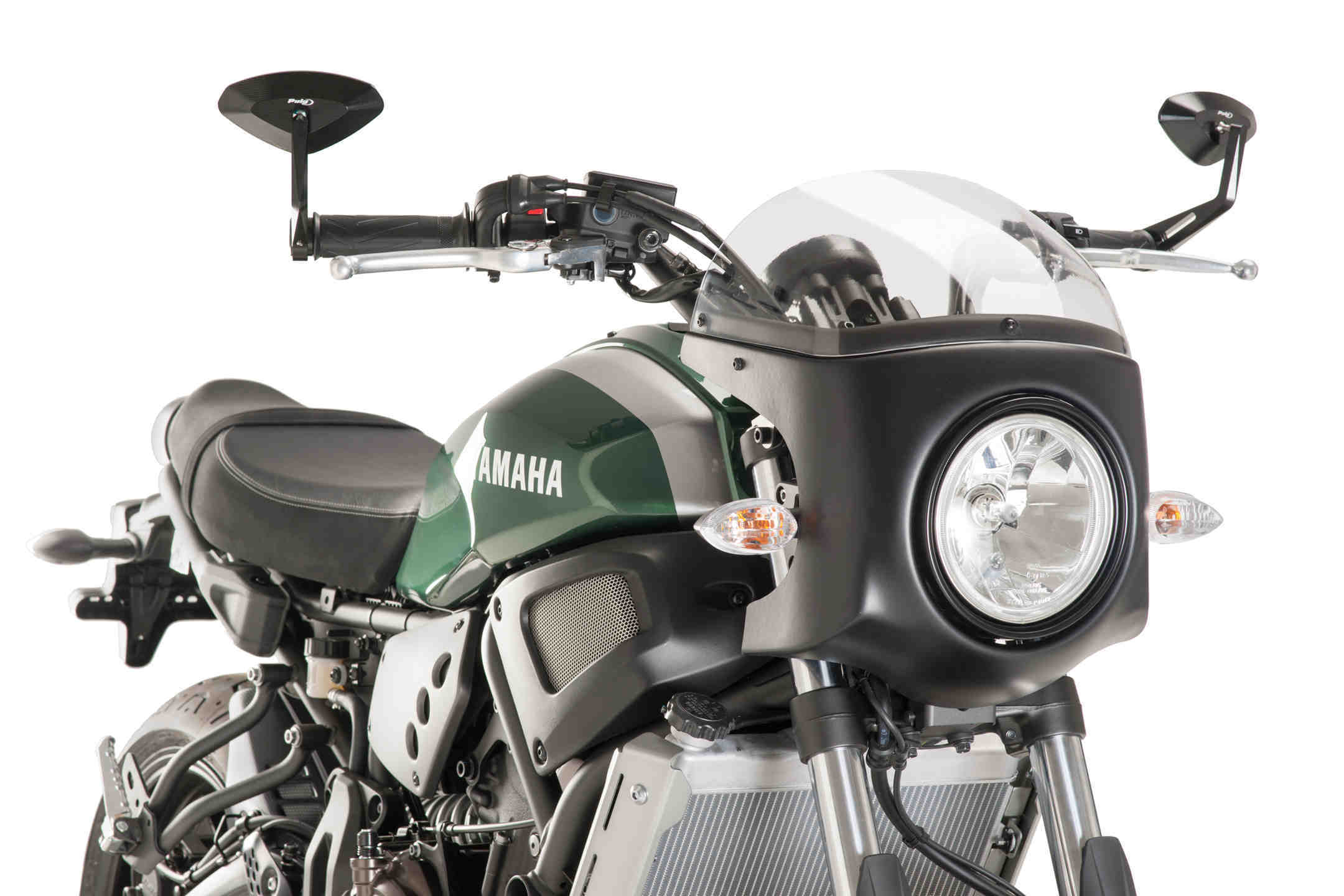 Puig Retro Semi Fairing | Black with Clear Screen | Yamaha XSR700 2016>2020 -  Shop name