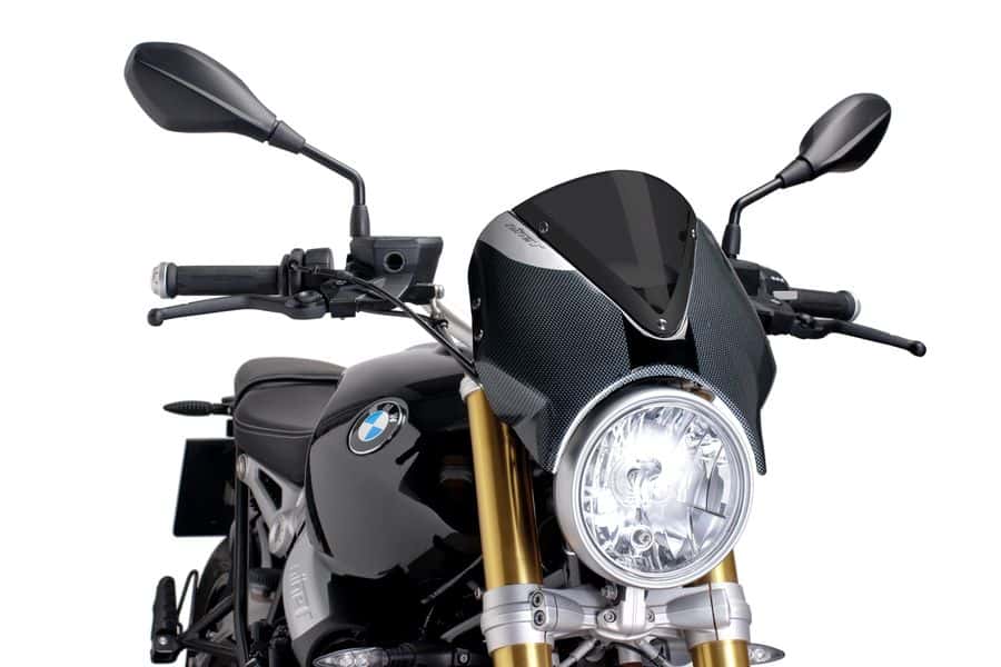 Puig Retrovision Nose Fairing | Carbon Look with Dark Smoke Screen | BMW R nineT Pure 2017>2020 -  Shop name