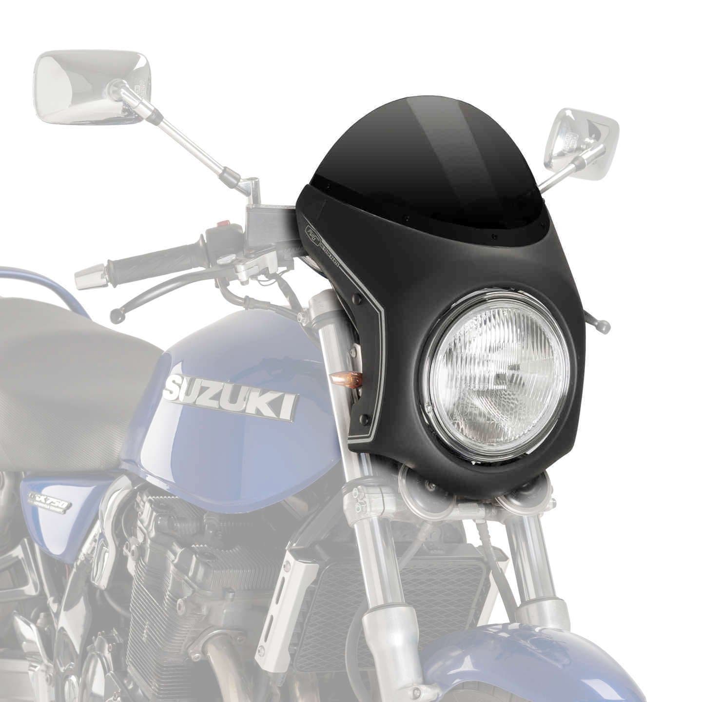 Puig Retrovision Semi Fairing | Black with Black (Opaque) Screen | Triumph Speed Twin 900 2023>2024 -  Shop name