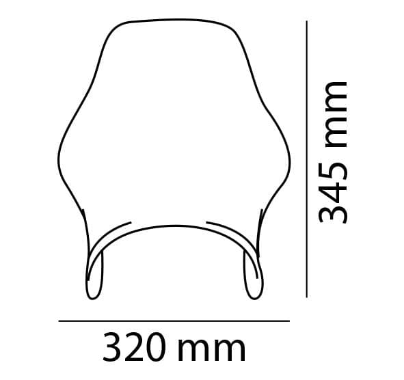 Puig Screen | Black (Opaque) | Honda CG 125 1998>2023 -  Shop name