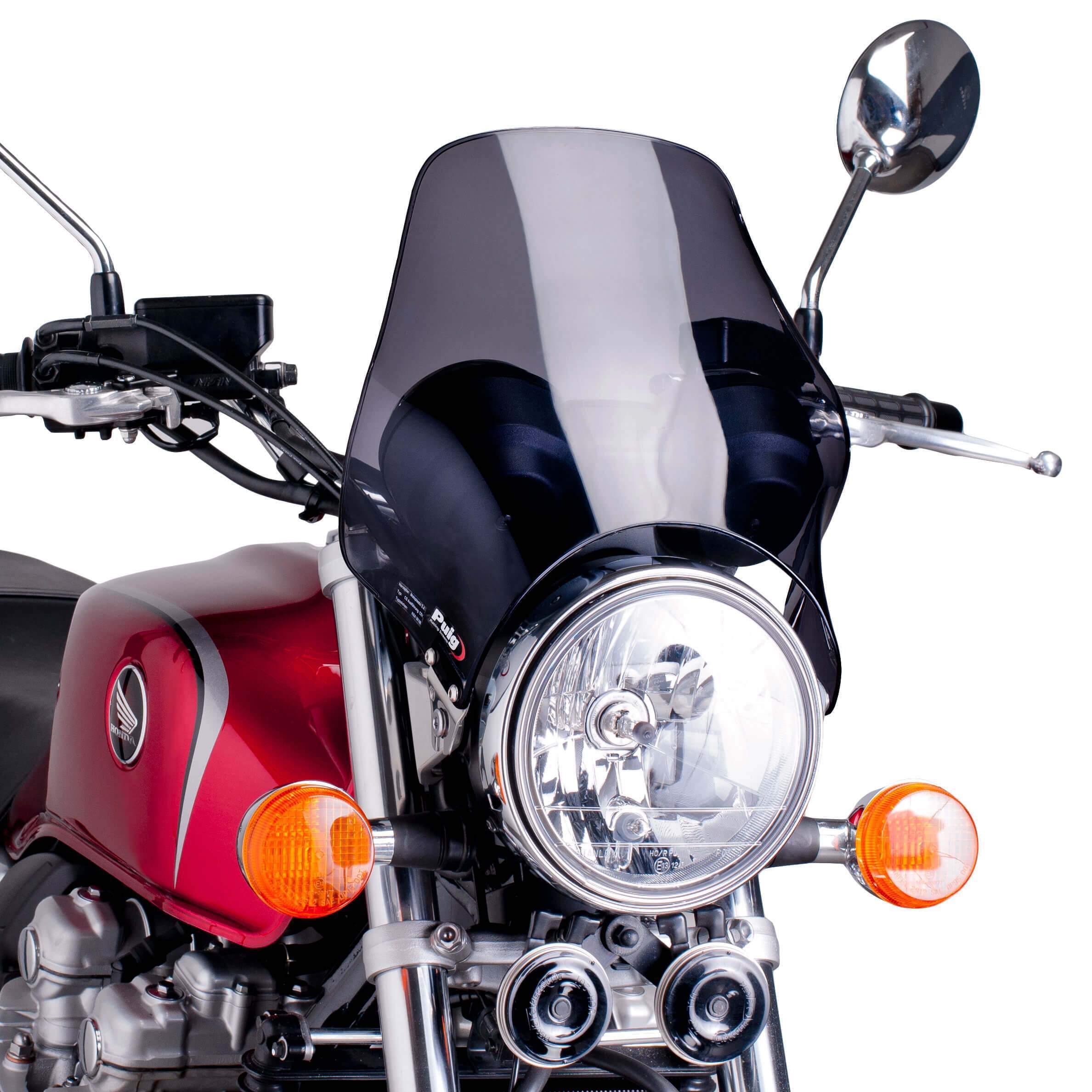 Puig Screen | Dark Smoke | Yamaha YBR 125 2008>2016-Screens-Pyramid Motorcycle Accessories