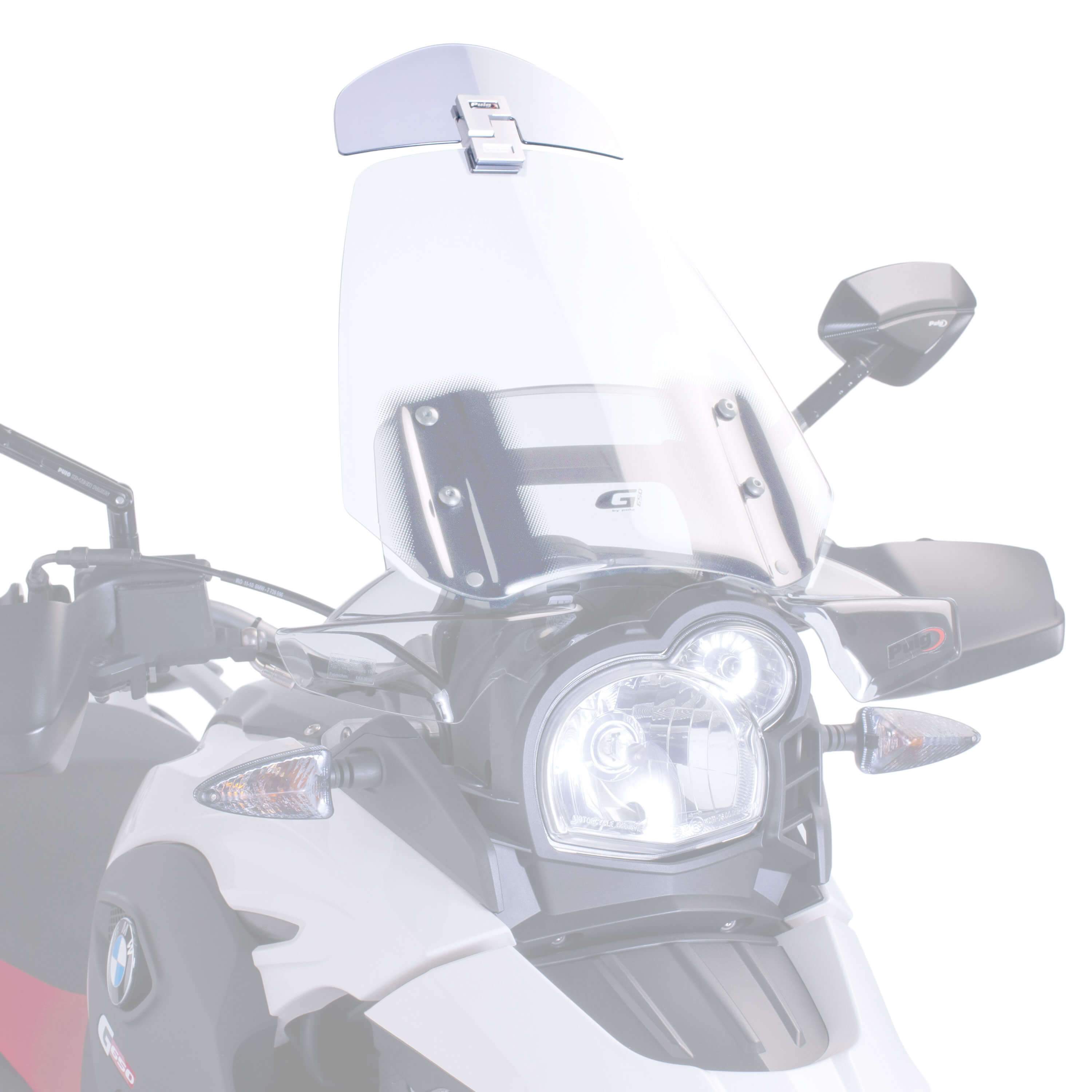 Puig Screen Deflector - Clip On (186x79mm) | Clear-M4639W-Screen Deflectors-Pyramid Motorcycle Accessories