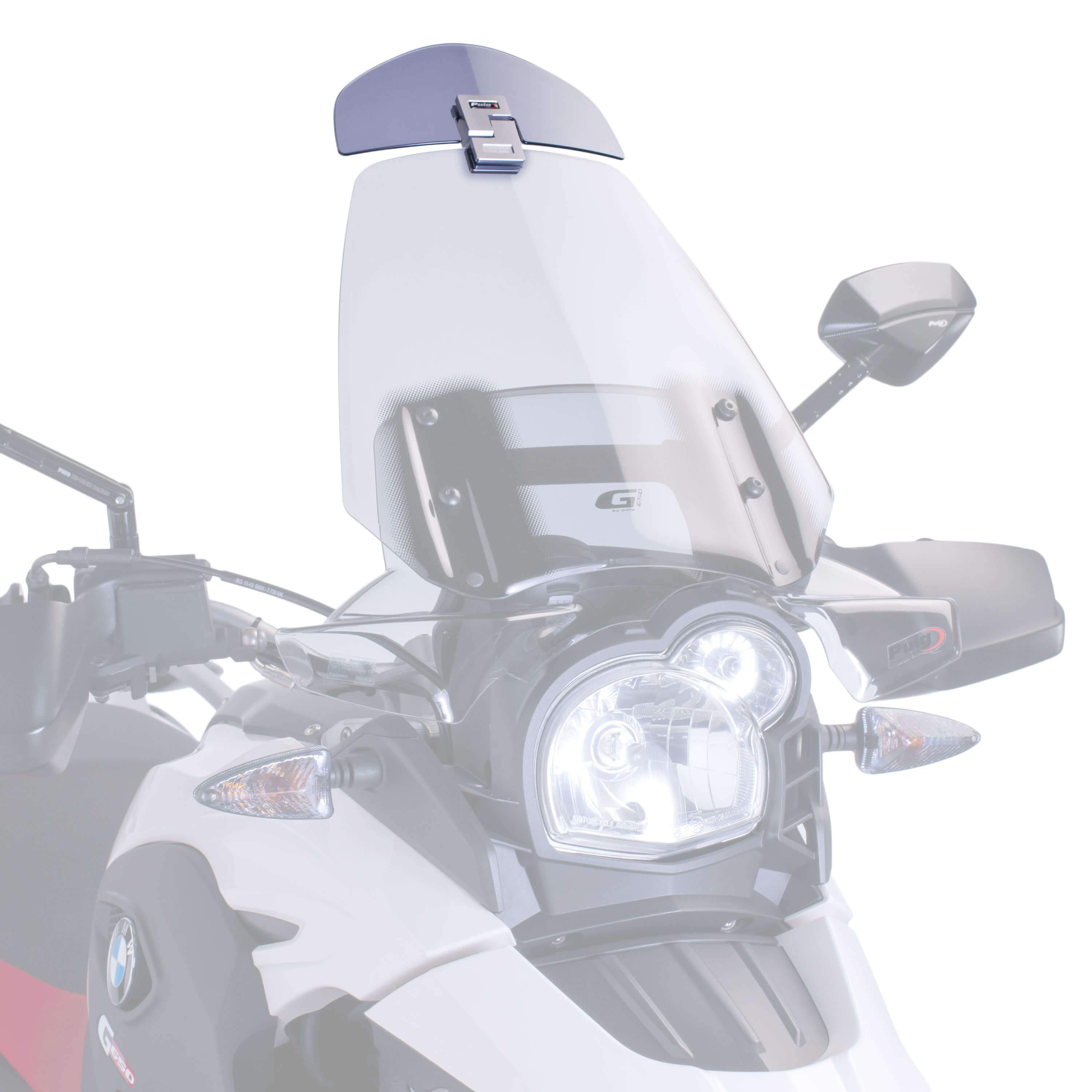 Puig Screen Deflector - Clip On (186x79mm) | Light Smoke-Screen Deflectors-Pyramid Motorcycle Accessories