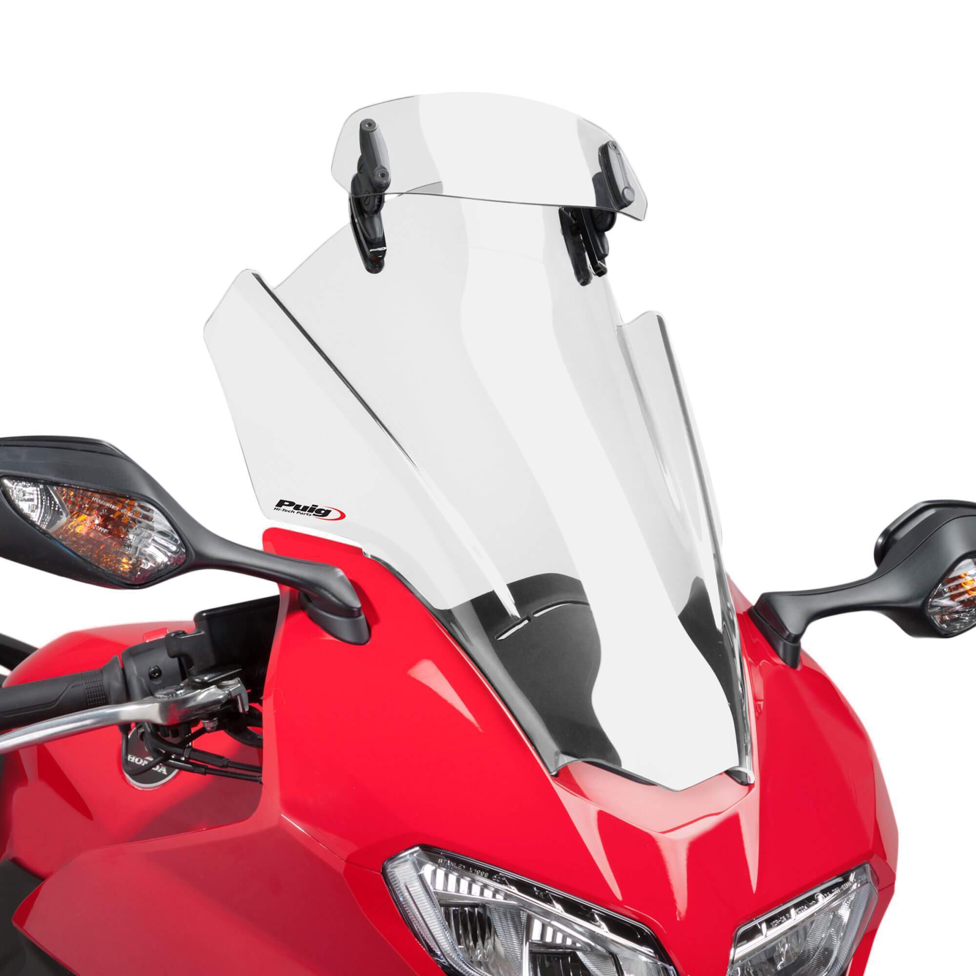 Puig Screen Deflector - Clip On (230x90mm) | Clear | Yamaha Tracer 900 2018>2020-M6319W-Screen Deflectors-Pyramid Motorcycle Accessories