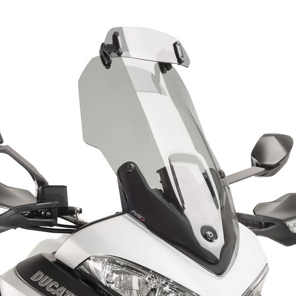 Puig Screen Deflector - Clip On (230x90mm) | Light Smoke | Aprilia Caponord 1200 2013>2016-Screen Deflectors-Pyramid Motorcycle Accessories