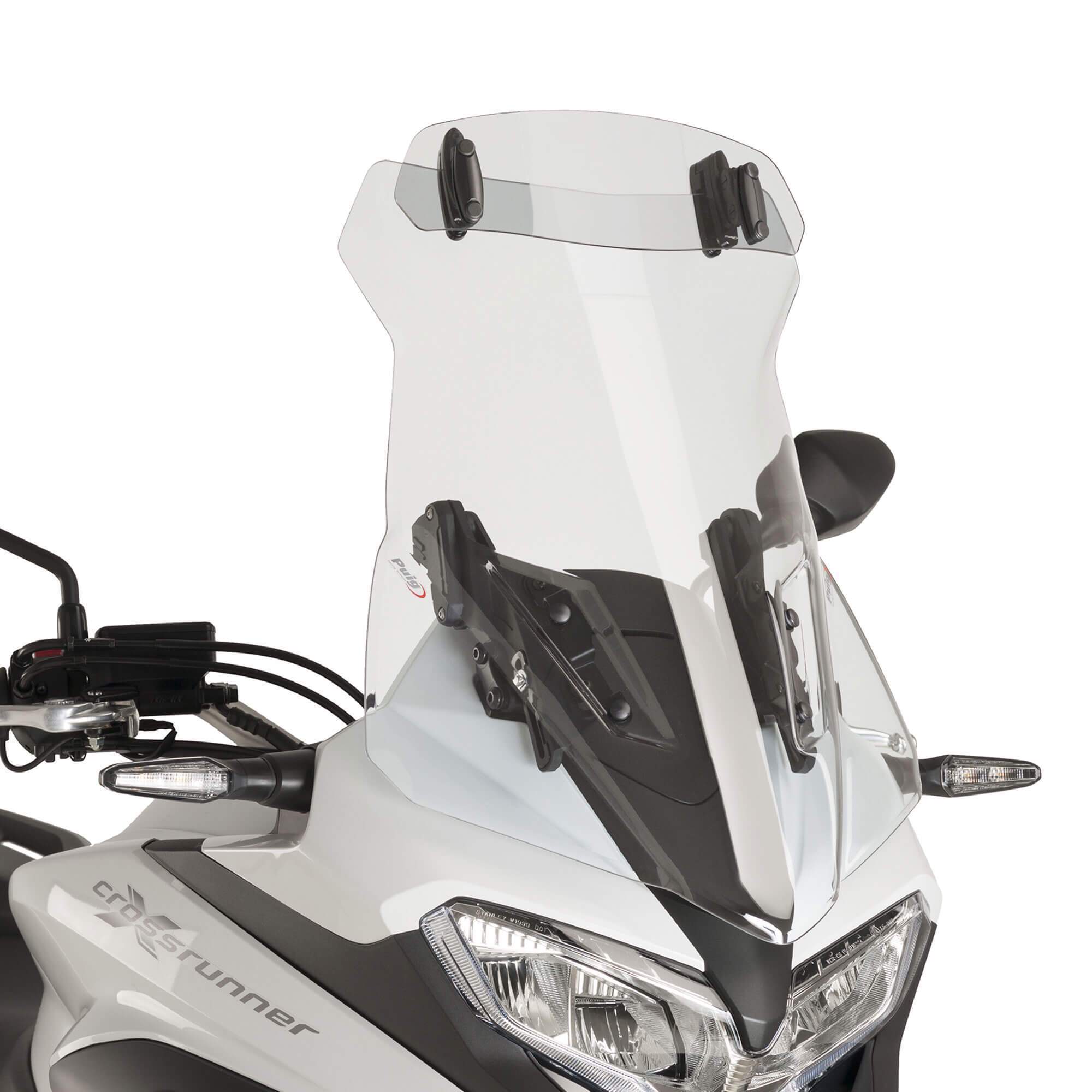 Puig Screen Deflector - Clip On (325x102mm) | Clear | Yamaha Tracer 900 GT 2018>2020-Screen Deflectors-Pyramid Motorcycle Accessories