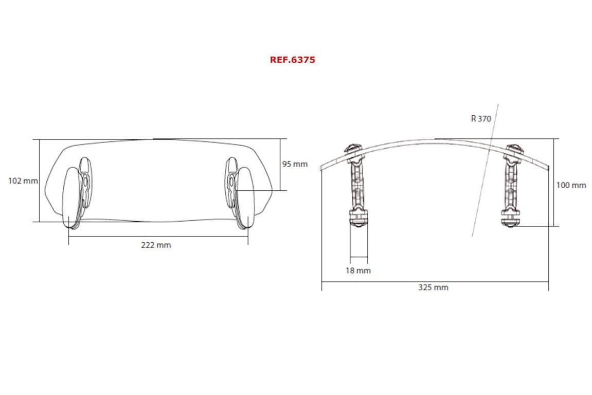 Puig Screen Deflector - Clip On (325x102mm) | Clear | Yamaha Tracer 900 GT 2018>2020-Screen Deflectors-Pyramid Motorcycle Accessories