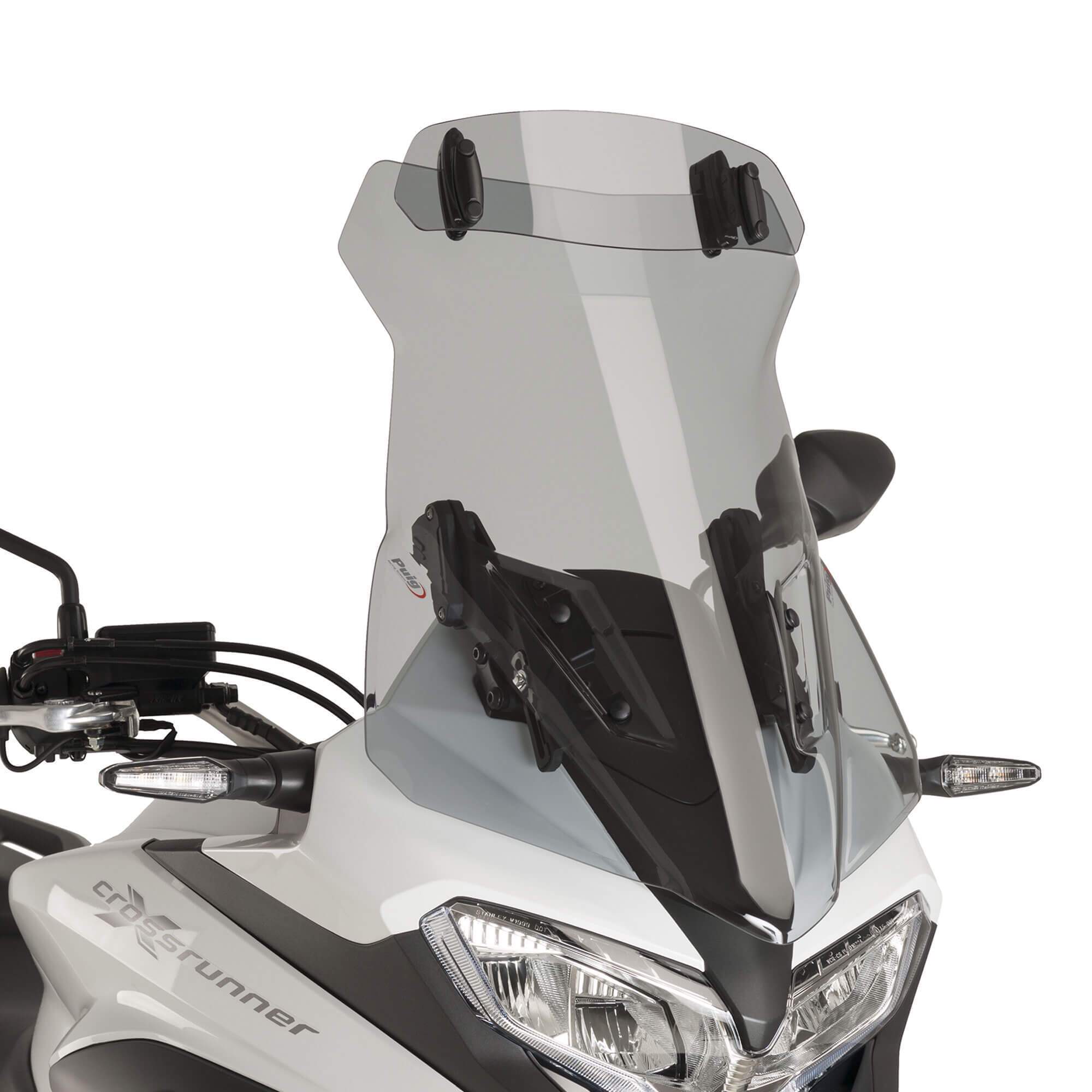 Puig Screen Deflector - Clip On (325x102mm) | Light Smoke | Yamaha Tracer 900 2018>2020-Screen Deflectors-Pyramid Motorcycle Accessories