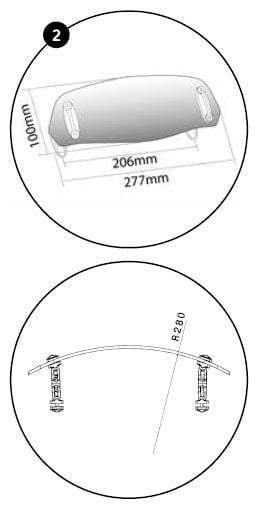 Puig Screen Deflector - Drill Fit (277x100mm) | Clear-M5852W-Screen Deflectors-Pyramid Motorcycle Accessories