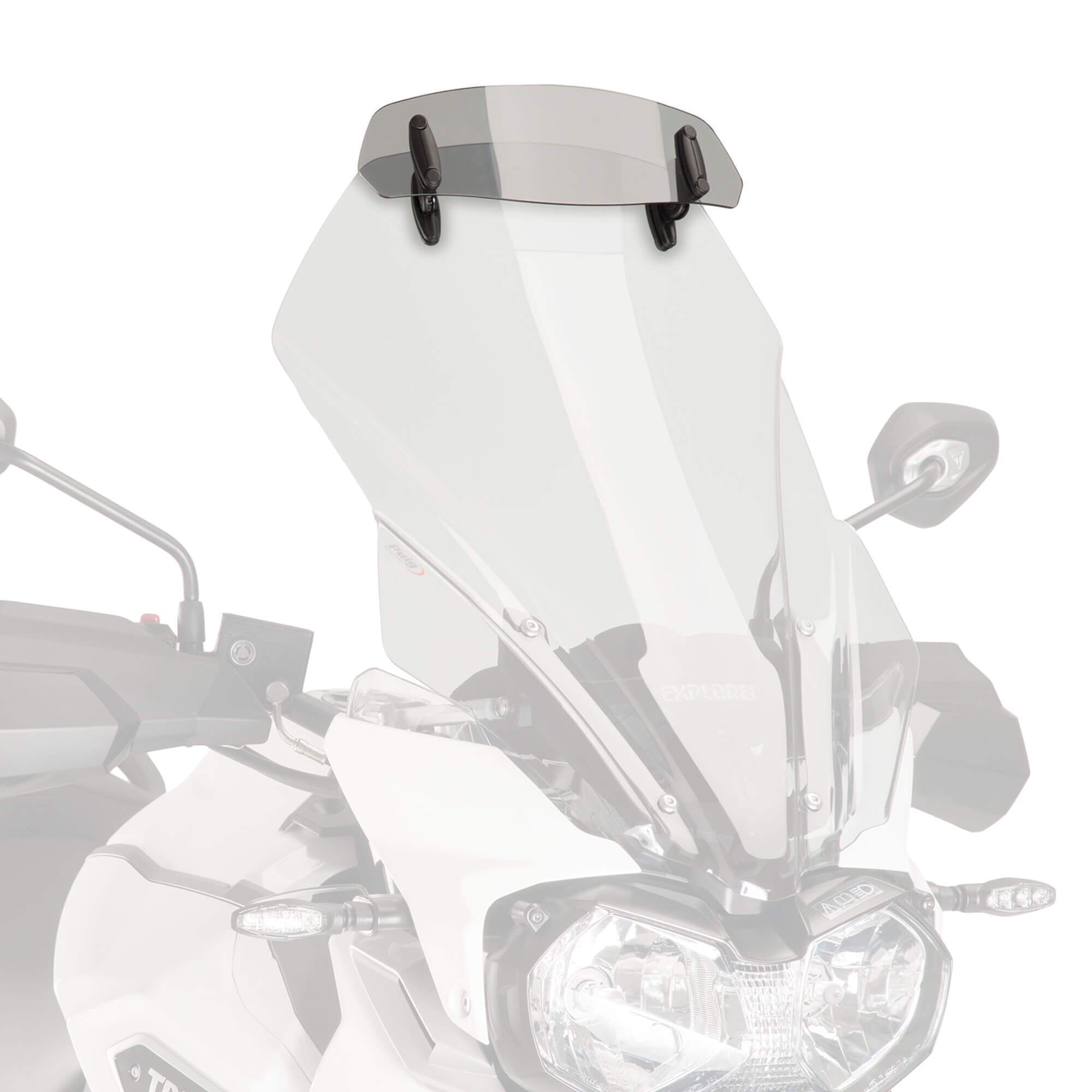 Puig Screen Deflector - Drill Fit (325x102mm) | Light Smoke | BMW R 1250 GS 2018>2024-Screen Deflectors-Pyramid Motorcycle Accessories