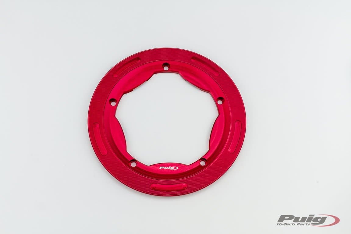 Puig Shaft Ring Trim | Red | Yamaha TMAX 560 2020>2021-M9854R-Engine Covers-Pyramid Plastics