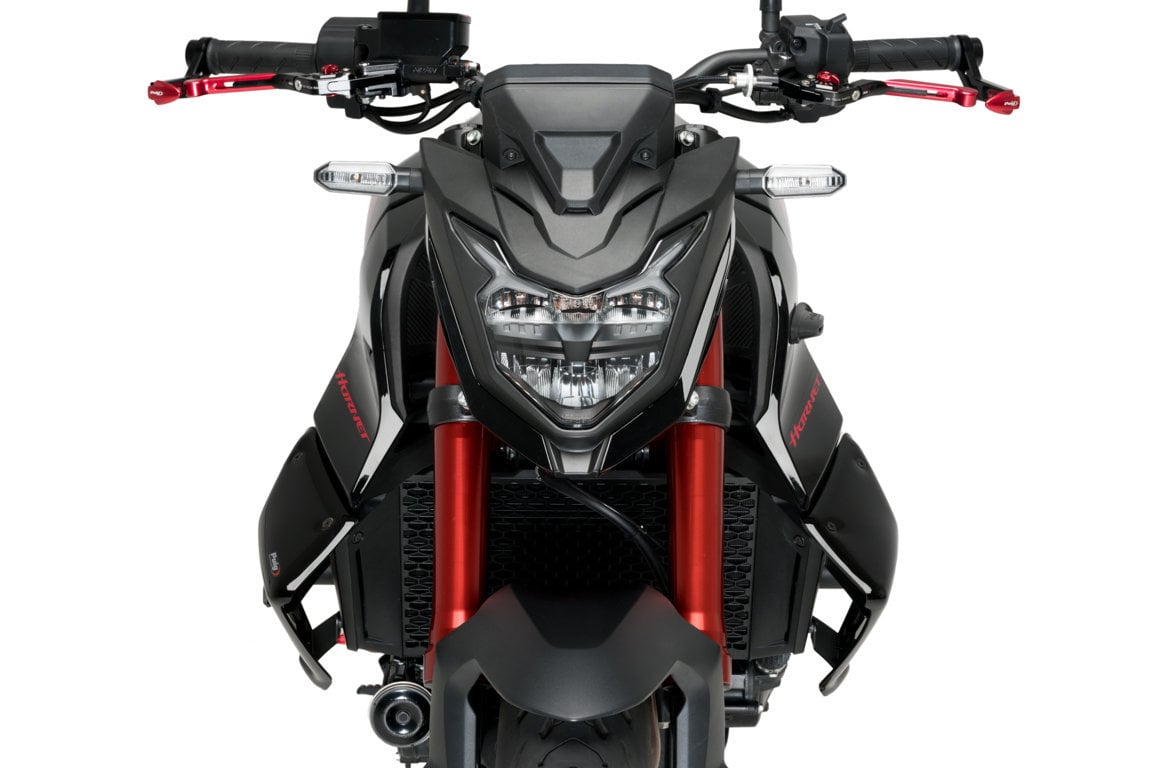 Puig Side Downforce Spoilers | Black | Honda CB750 Hornet 2023>Current-M21533N-Side Spoilers-Pyramid Motorcycle Accessories