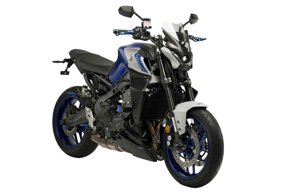 Puig Side Downforce Spoilers | Black | Yamaha MT-09 SP 2021>2023-M20647N-Side Spoilers-Pyramid Motorcycle Accessories