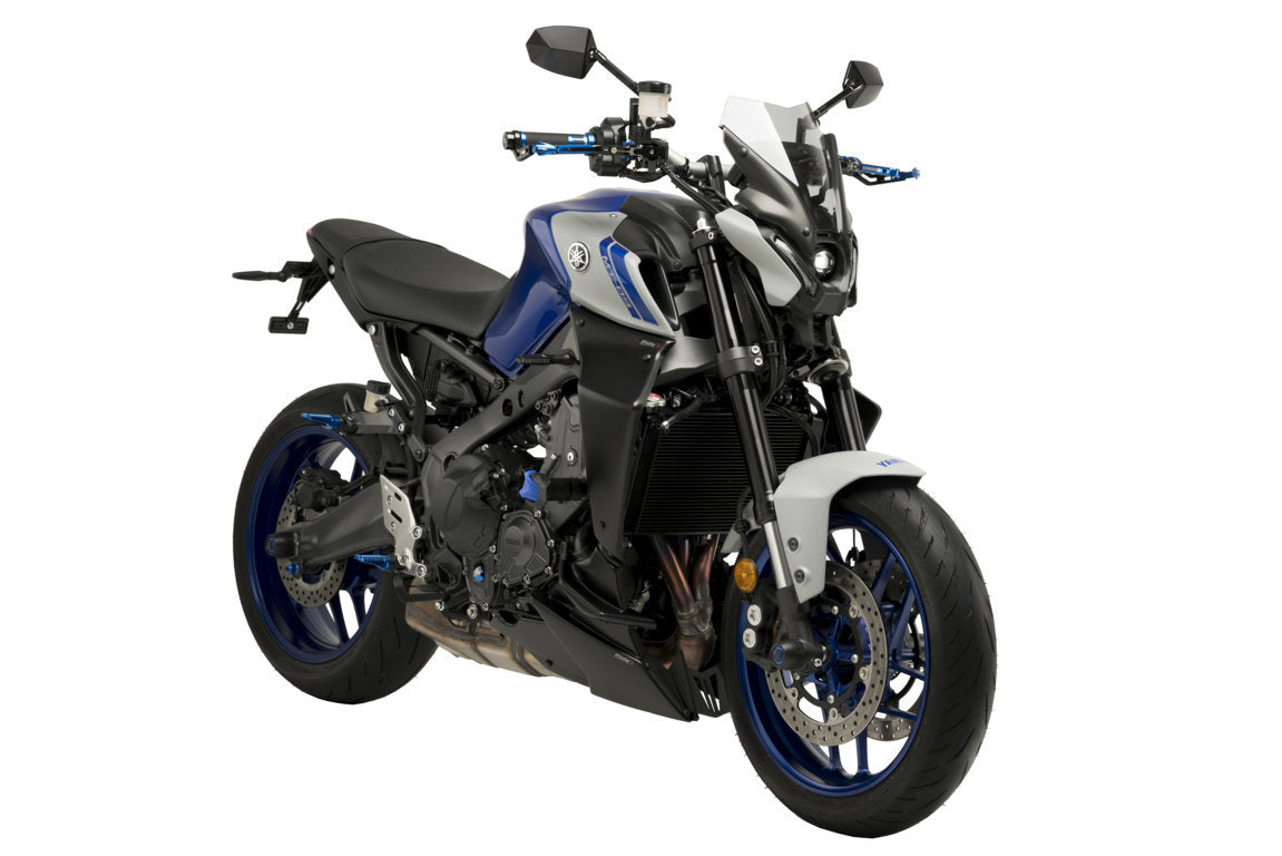 Puig Side Downforce Spoilers | Black | Yamaha MT-09 SP 2021>2023-Side Spoilers-Pyramid Motorcycle Accessories