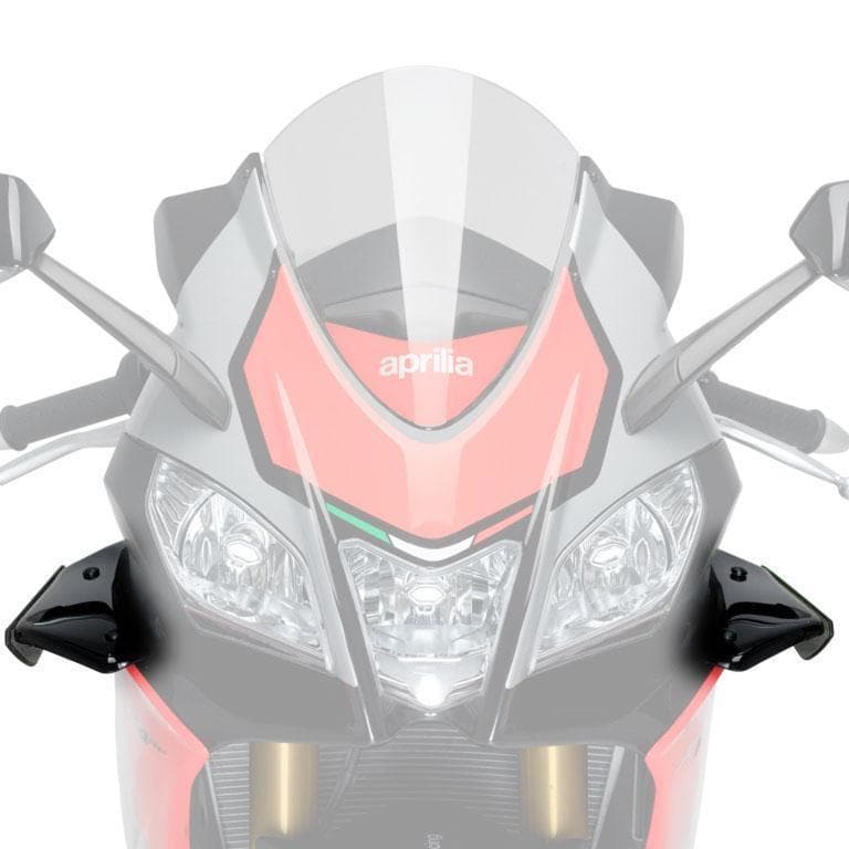 Puig Side Downforce Wings | Black/Black | Aprilia RSV4 RR 2015>2020 -  Shop name