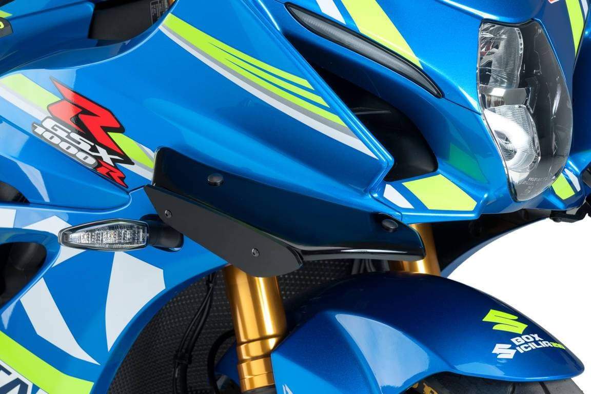 Puig Side Downforce Wings | Black/Black | Suzuki GSX-R1000 2017>Current -  Shop name