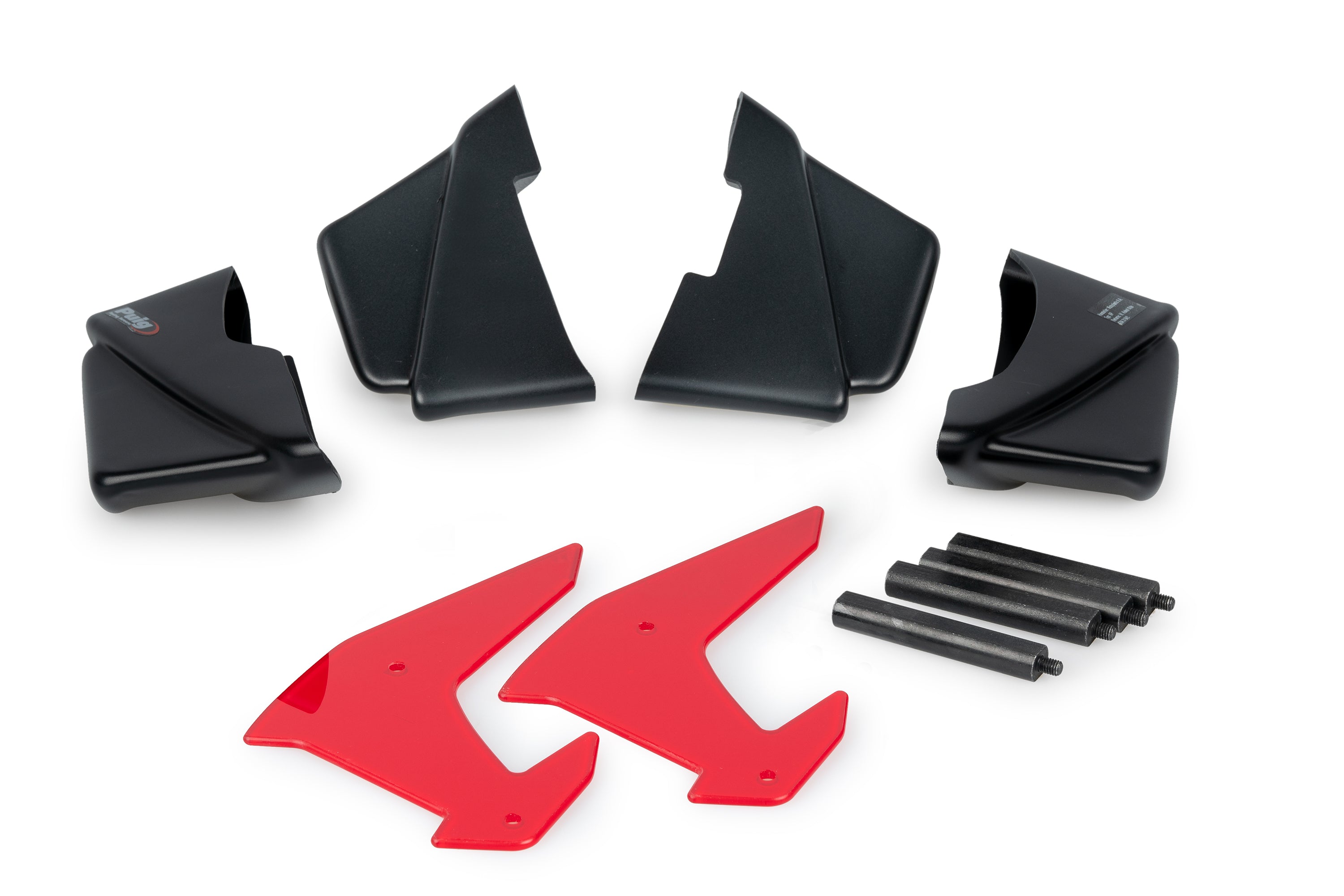 Puig Side Downforce Wings | Red | Kawasaki Z H2 2020>Current -   Pyramid Motorcycle Accessories