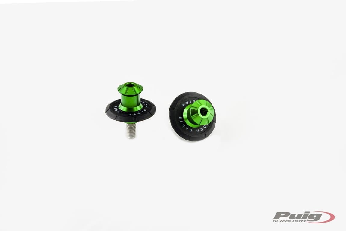 Puig Spool Sliders | Green | Honda CBR 600 F 2011>2013-M9259V-Spool Sliders-Pyramid Motorcycle Accessories