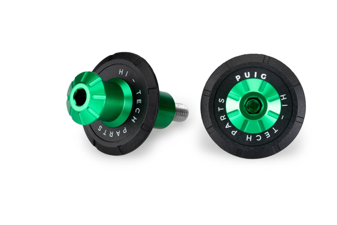 Puig Spool Sliders | Green | Triumph Tiger 900/850 2020>Current-M21608V-Spool Sliders-Pyramid Motorcycle Accessories