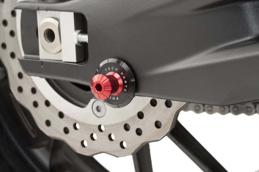 Puig Spool Sliders | Red | Suzuki SFV 650 Gladius 2009>2015-M9259R-Spool Sliders-Pyramid Motorcycle Accessories