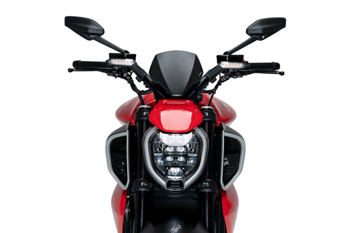 Puig Sport Plus Screen | Matte Black (Opaque) | Ducati Diavel V4 2023>Current-M21712J-Screens-Pyramid Motorcycle Accessories