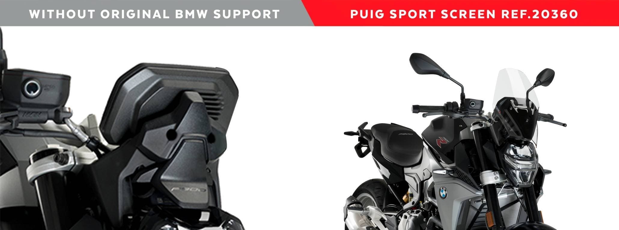 Puig Sport Screen | Black | BMW F900 R 2020>Current-M20360N-Screens-Pyramid Motorcycle Accessories