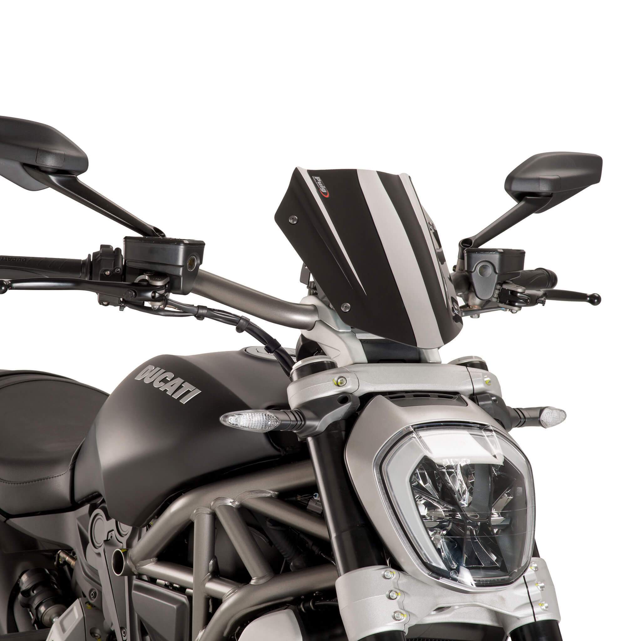 Puig Sport Screen | Black (Opaque) | Ducati X Diavel 2016>Current -  Shop name