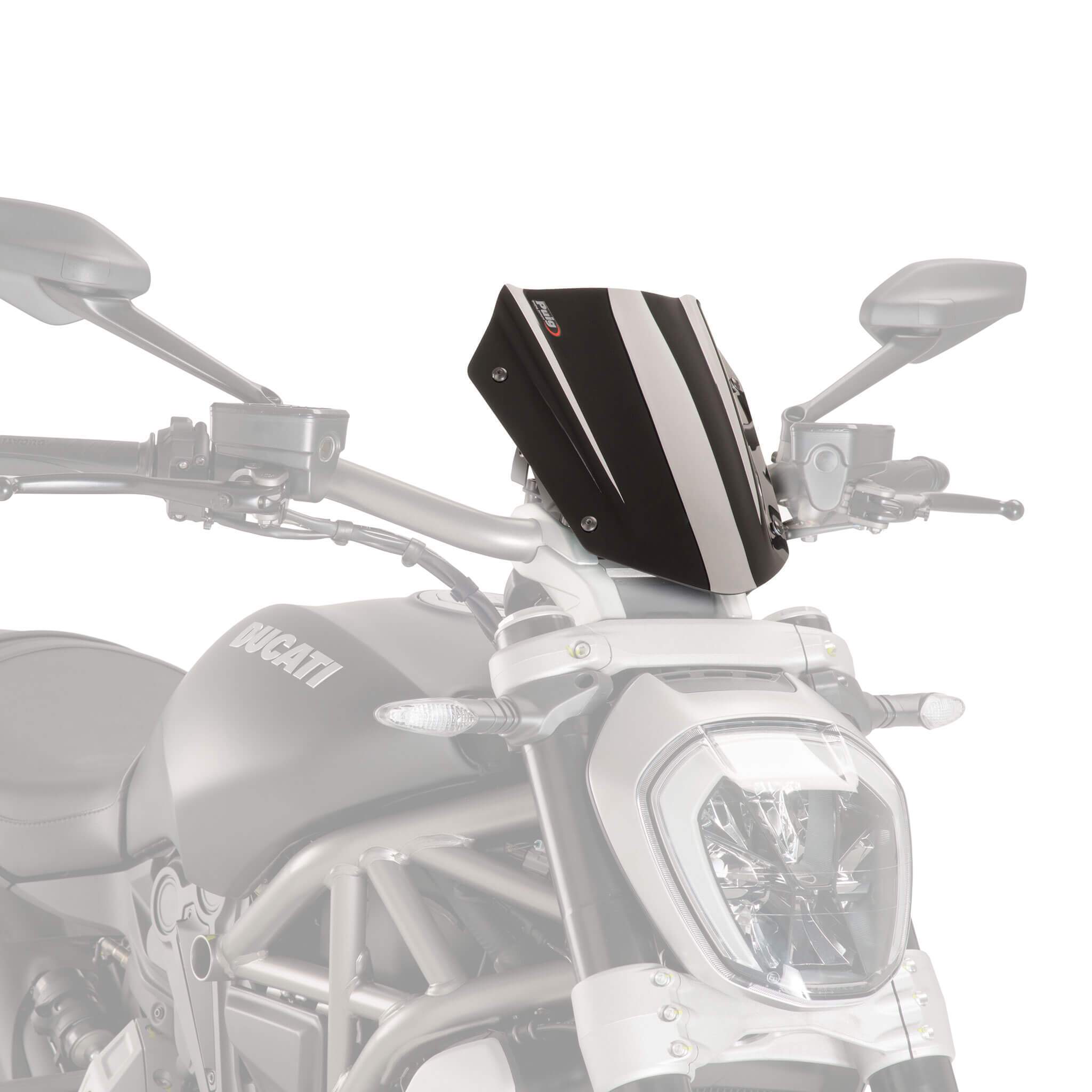Puig Sport Screen | Black (Opaque) | Ducati X Diavel 2016>Current -  Shop name